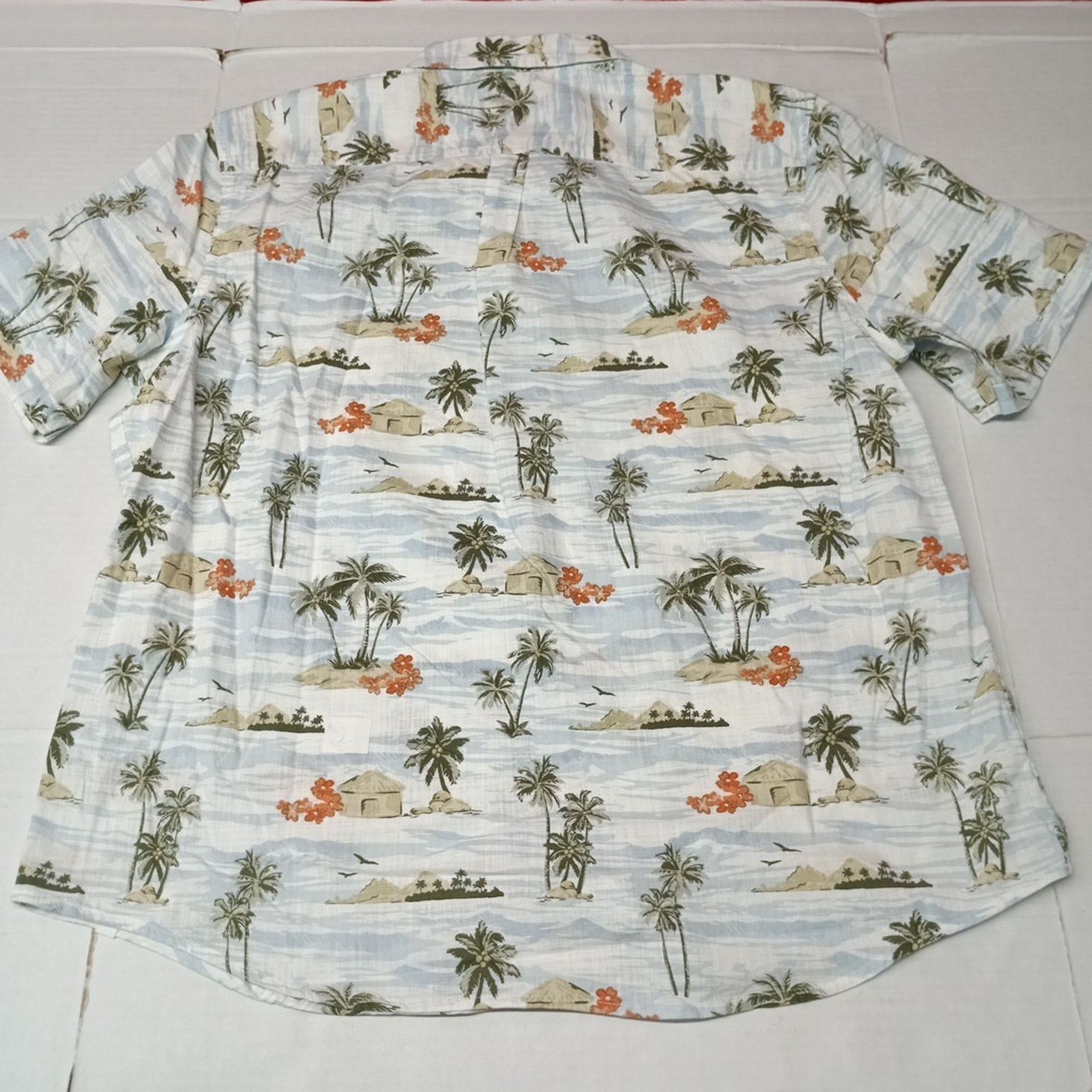 Chaps Chaps Chambray Woven Shirt Men's 2XL White Sand Floral Print Size US XXL / EU 58 / 5 - 7 Thumbnail