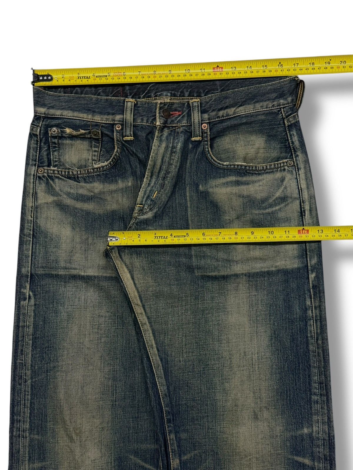 Edwin Vintage 00s Edwin 504 Japan, Vintage Faded Denim Jeans | W34 Size US 34 / EU 50 - 16 Thumbnail