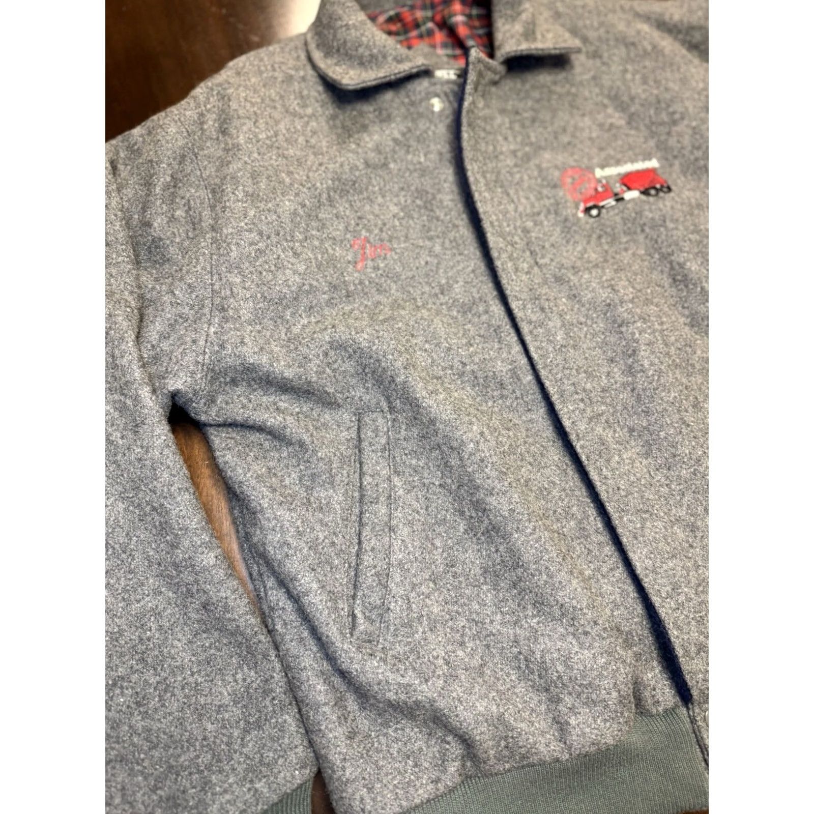 Vintage VINTAGE Grays Jacket Wool L Cam Bomber Men Gray Flannel Lined Zip Solid Sport 90s Girls? Size US L / EU 52-54 / 3 - 3 Thumbnail