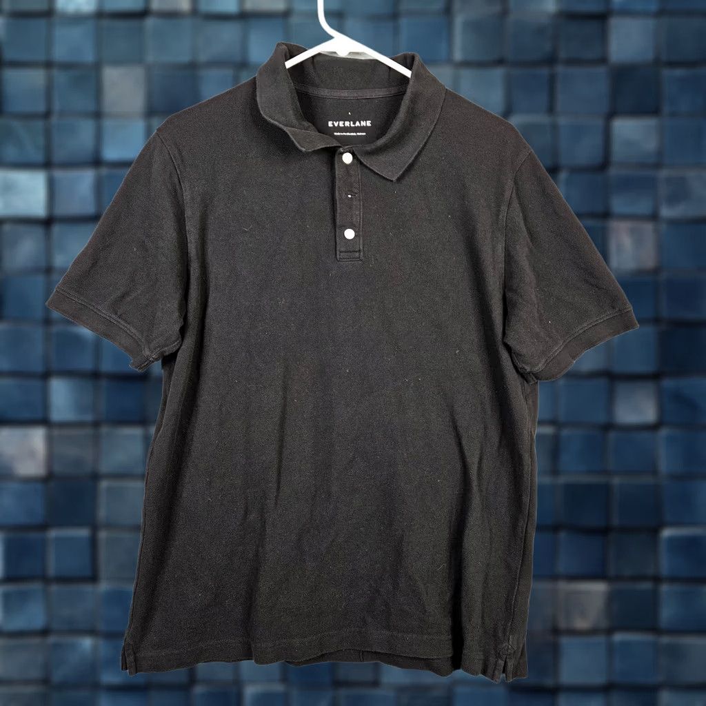 Everlane Everlane Polo Shirt Short Sleeve Black Cotton Polyester Sz L Regular Mens Size US L / EU 52-54 / 3 - 1 Thumbnail
