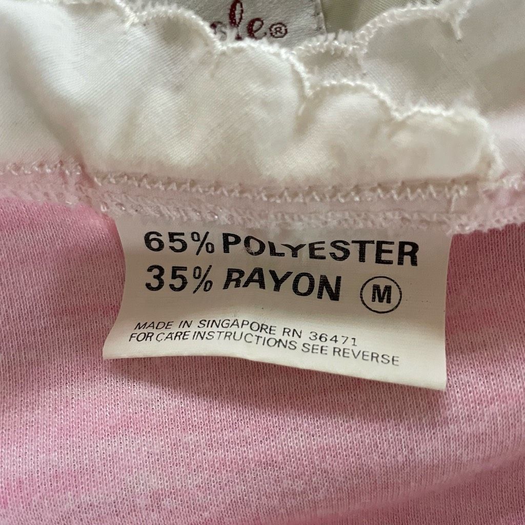 Vintage Vintage 70s Pink Top White Eyelet Lace Peter Pan Collar XS Size XS / US 0-2 / IT 36-38 - 7 Thumbnail