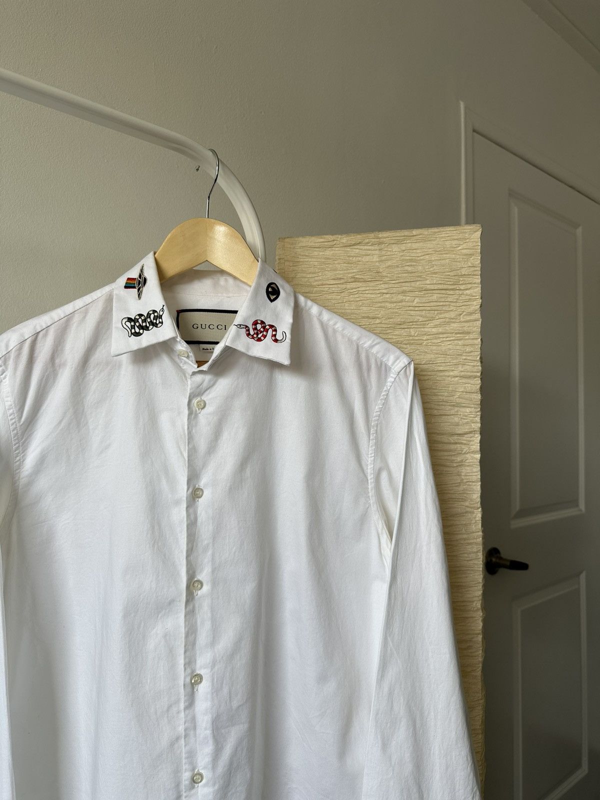 Gucci Gucci Duke Collar Embroidery Long Sleeve Button Down Shirt Size US M / EU 48-50 / 2 - 4 Thumbnail