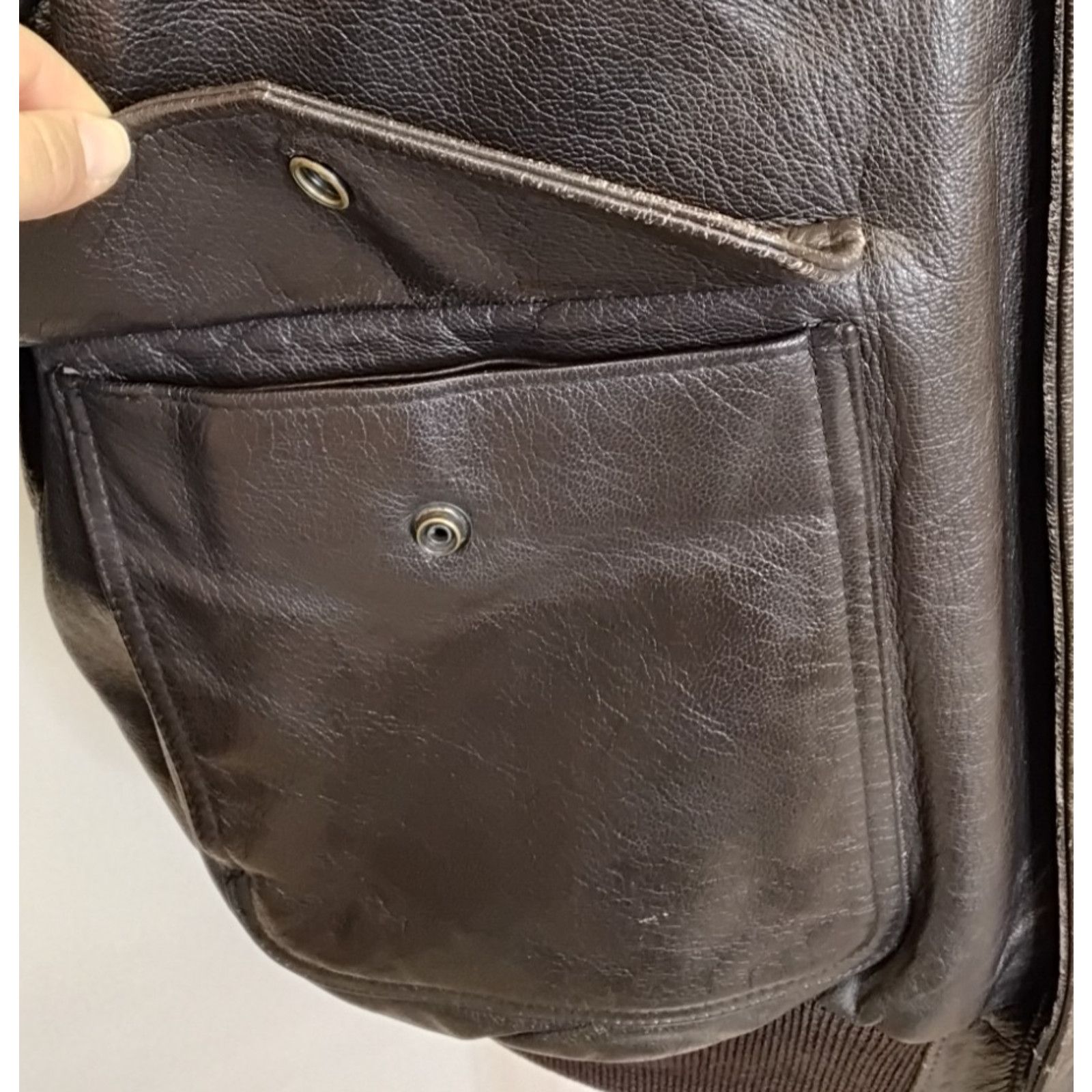 L.L. Bean L.L. Bean Leather Flight Jacket Men XL Brown Thinsulate USA Size US XL / EU 56 / 4 - 9 Thumbnail
