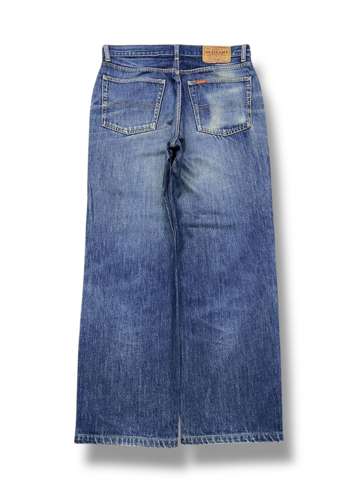 Japanese Brand Vintage GL Heart Japan - Faded Wash Jeans Size US 33 - 3 Thumbnail