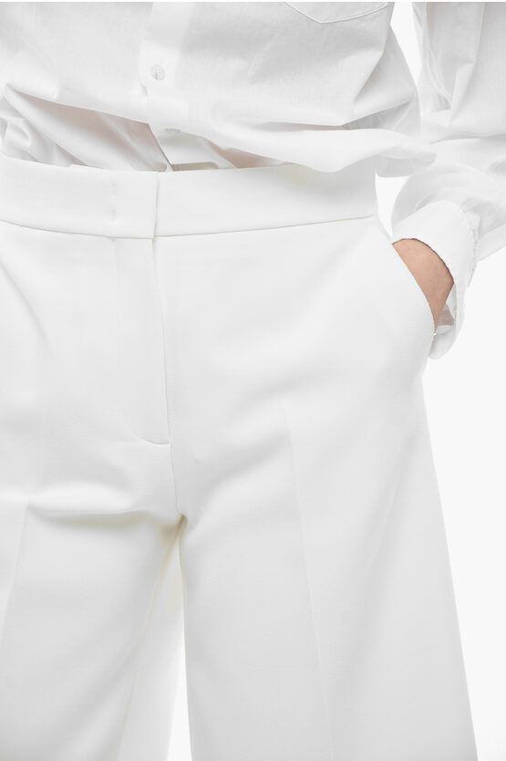 MSGM og1mm0724 Cropped Fit Pants in White Size 27" / US 4 / IT 40 - 3 Thumbnail