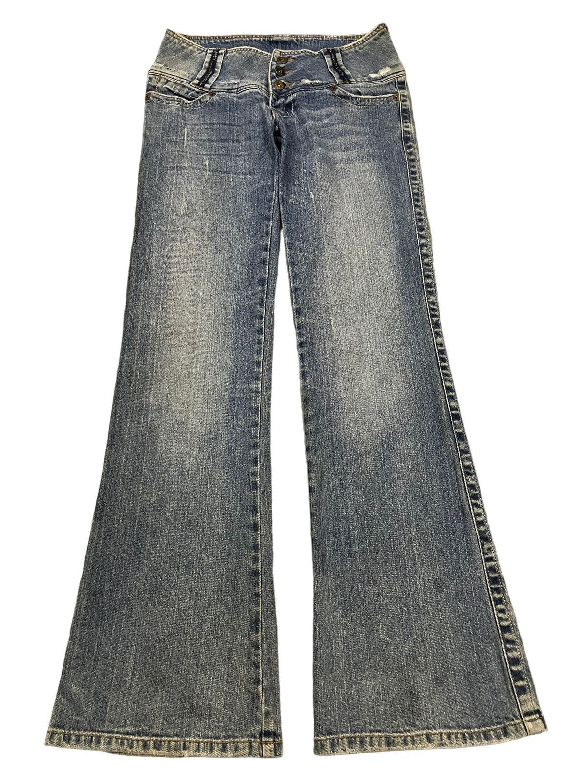 Hysteric Glamour Vintage Japanese Brand Faded Wash Style Flare Jeans Size 28" / US 6 / IT 42 - 1 Thumbnail