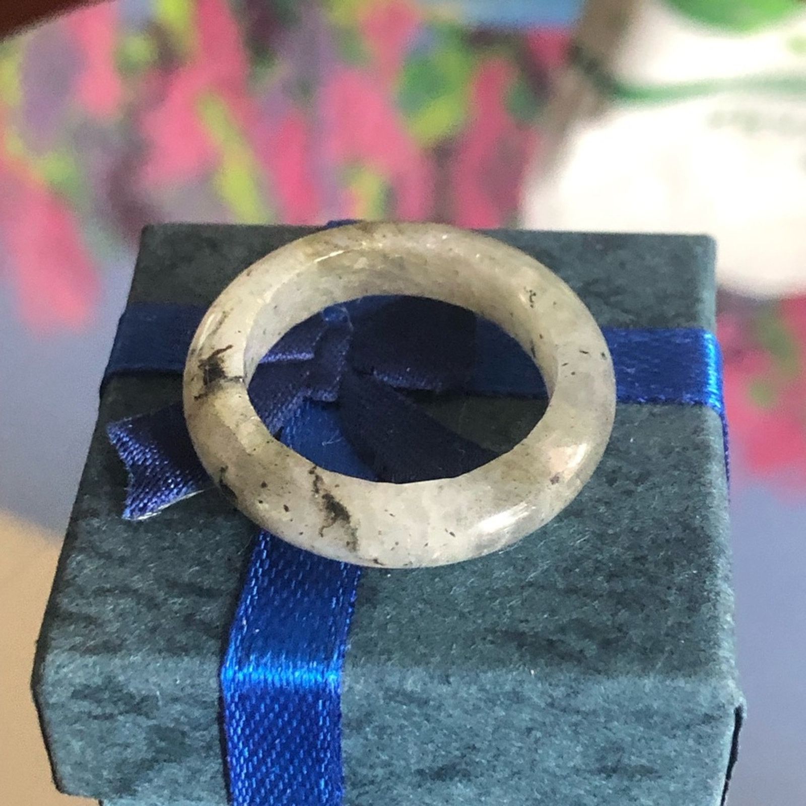 Handmade Handcrafted genuine labradorite stone band ring 9 Size ONE SIZE - 2 Thumbnail