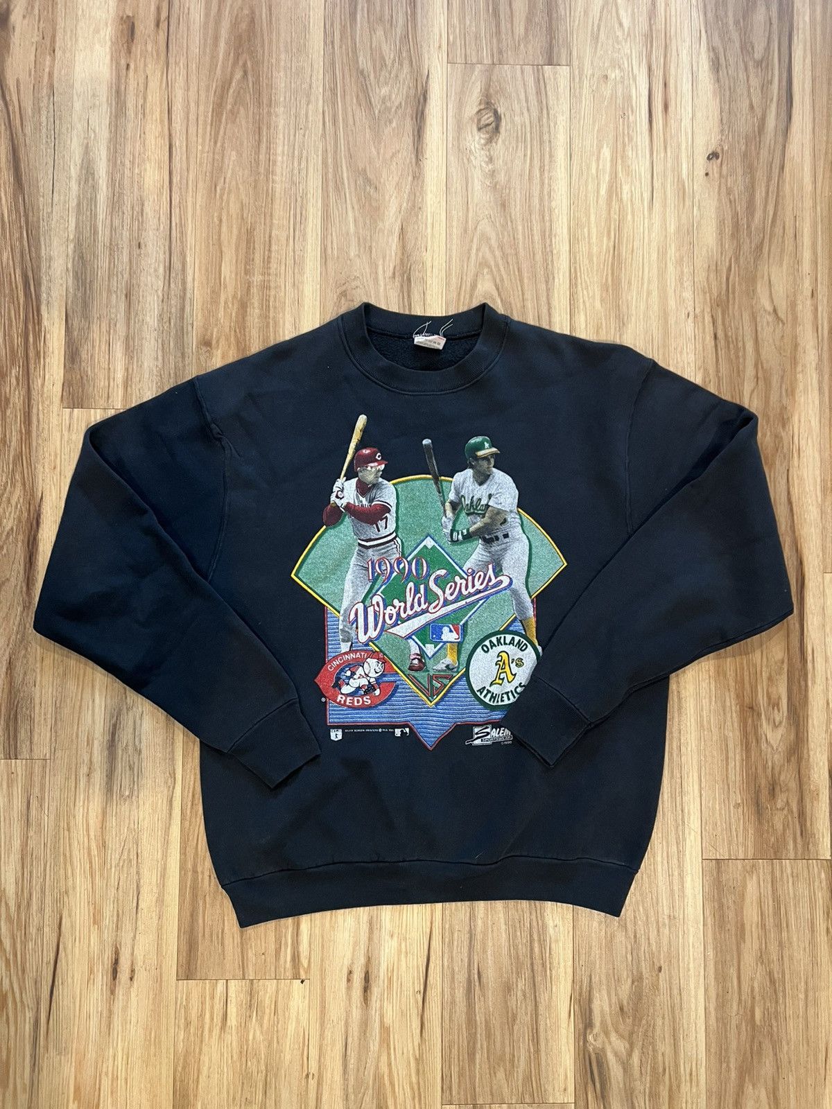 Fruit Of The Loom Vintage 1990 MLB World Series Crewneck Size US XL / EU 56 / 4 - 1 Thumbnail