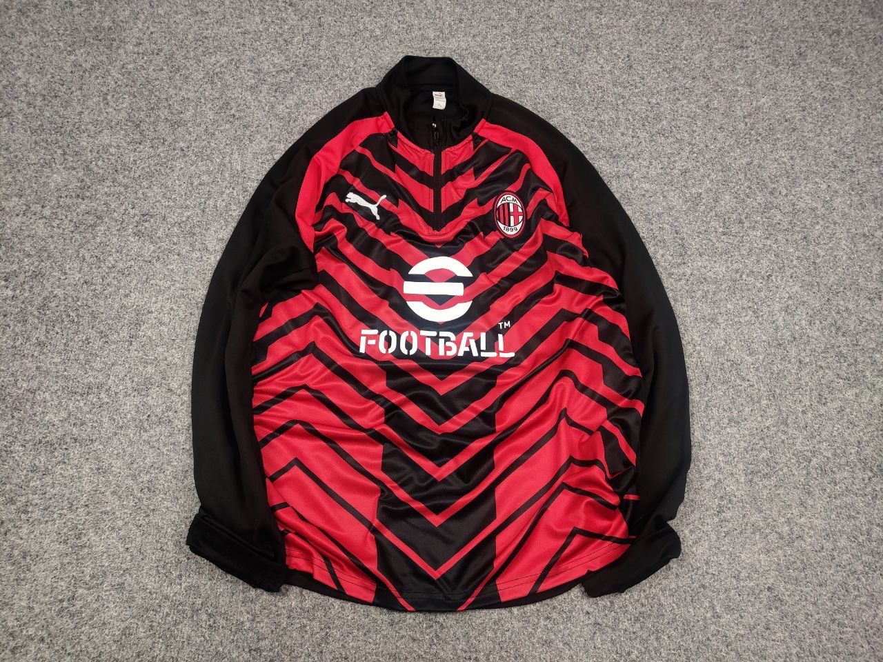 Puma AC Milan x Puma Pre Match Soccer Drycell Football Zip Jersey Size US XL / EU 56 / 4 - 3 Thumbnail
