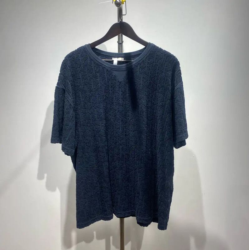 Dior Dior Blue Cotton Blend T-Shirt for Men 0089 Size US XXL / EU 58 / 5 - 1 Thumbnail