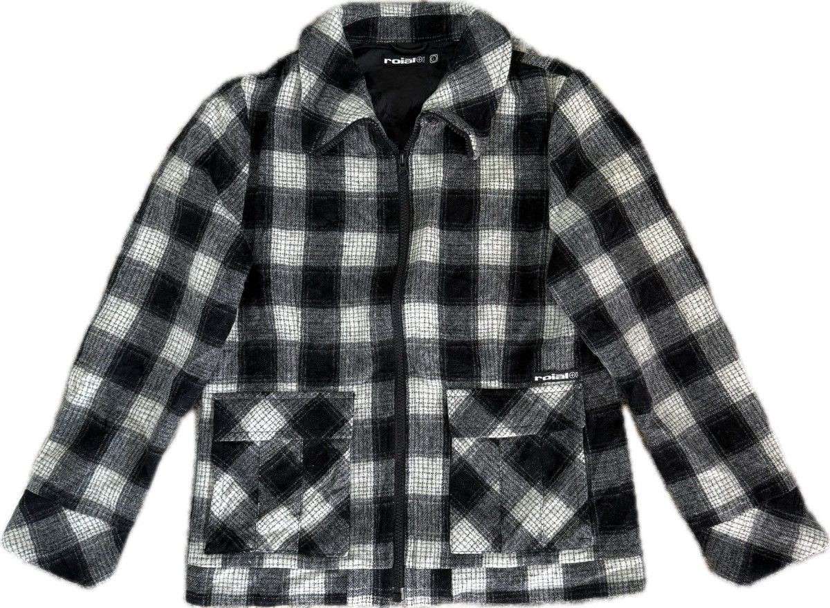 Japanese Brand Japanese Brand Roial Plus Plaid Zipper Jacket Punk Style Size US L / EU 52-54 / 3 - 1 Thumbnail