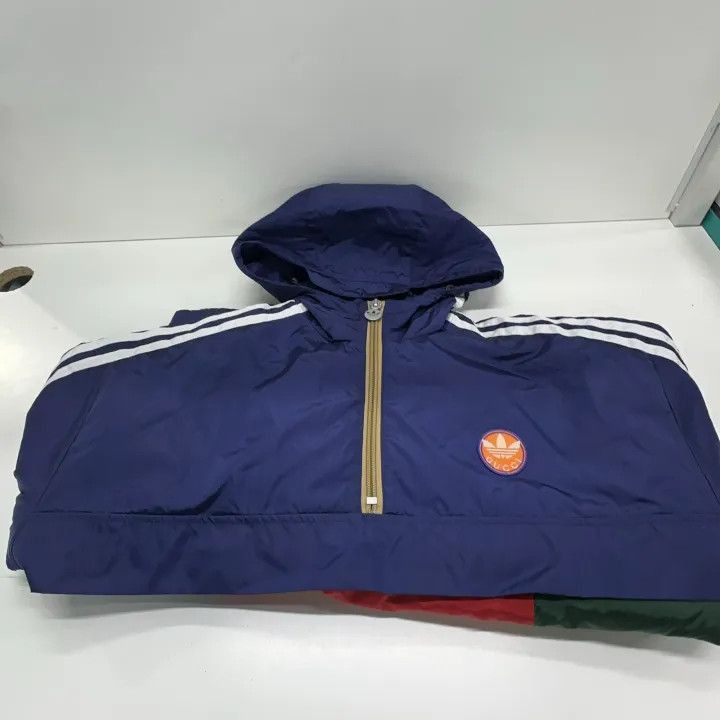 Gucci Gucci Gucci x Adidas Blue Hooded Sweatshirt -2506 Size US L / EU 52-54 / 3 - 3 Thumbnail