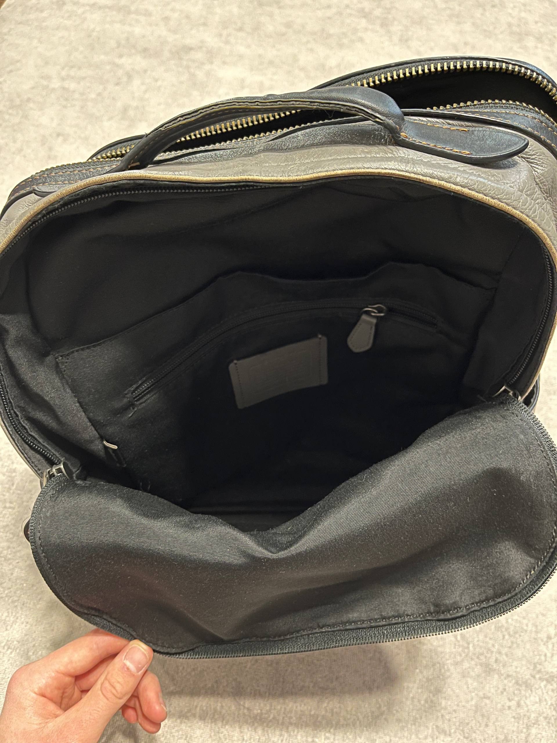 Coach Rare Coach Leather Back Pack Bag Mens Black Vintage Luxury Size ONE SIZE - 16 Thumbnail