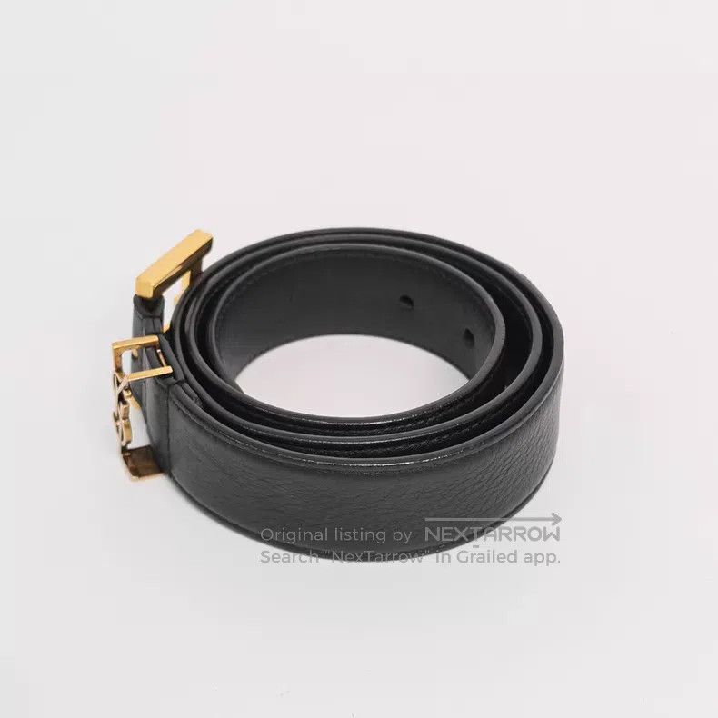 Saint Laurent Paris Saint Laurent Paris Black Gold Buckle Belt i Size ONE SIZE - 2 Thumbnail