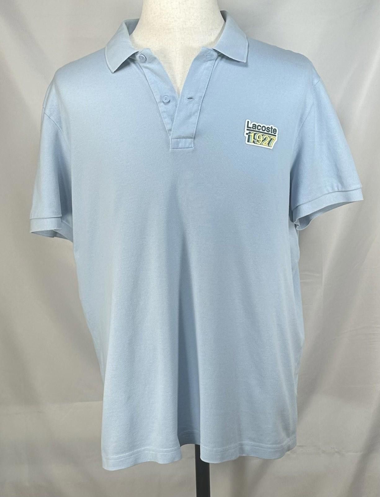 Lacoste Lacoste 1/4 Button Regular Fit Logo Polo Shirt Blue Mens 2XL Size US XXL / EU 58 / 5 - 1 Thumbnail