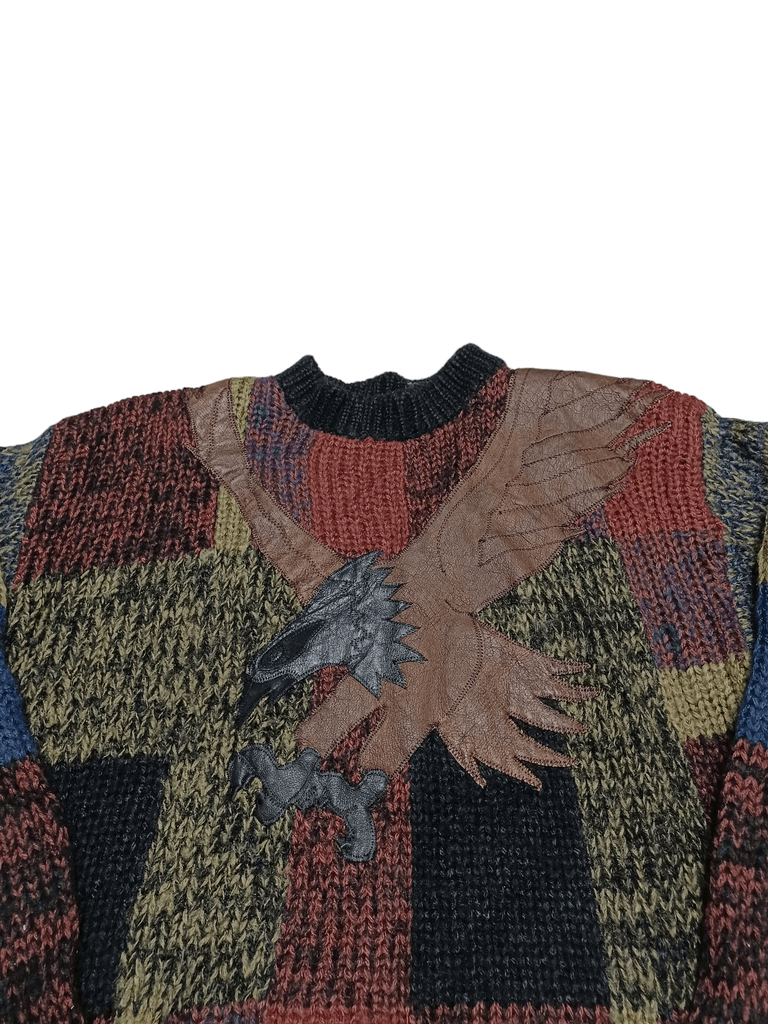 Other FANTASTIC 90S MONTELLO BIG LEATHER EAGLE OVERSIZED SWEATER Size US M / EU 48-50 / 2 - 3 Thumbnail