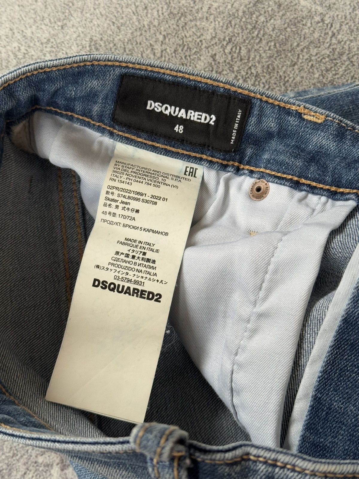 Dsquared2 Dsquared2 48 denim pant trouser Jean chino distressed skater Size US 34 / EU 50 - 9 Thumbnail