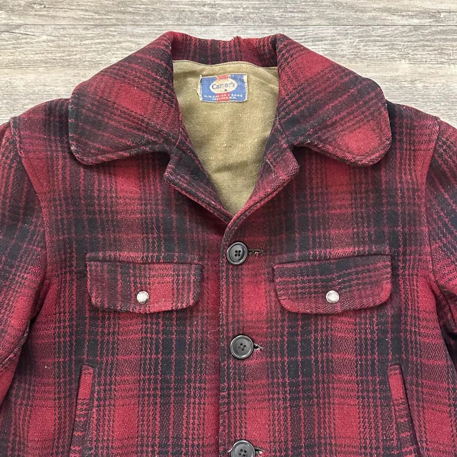 Other Vintage 30s Carter & Sons Wool Plaid Mackinaw Hunting Jacket Size US L / EU 52-54 / 3 - 3 Thumbnail