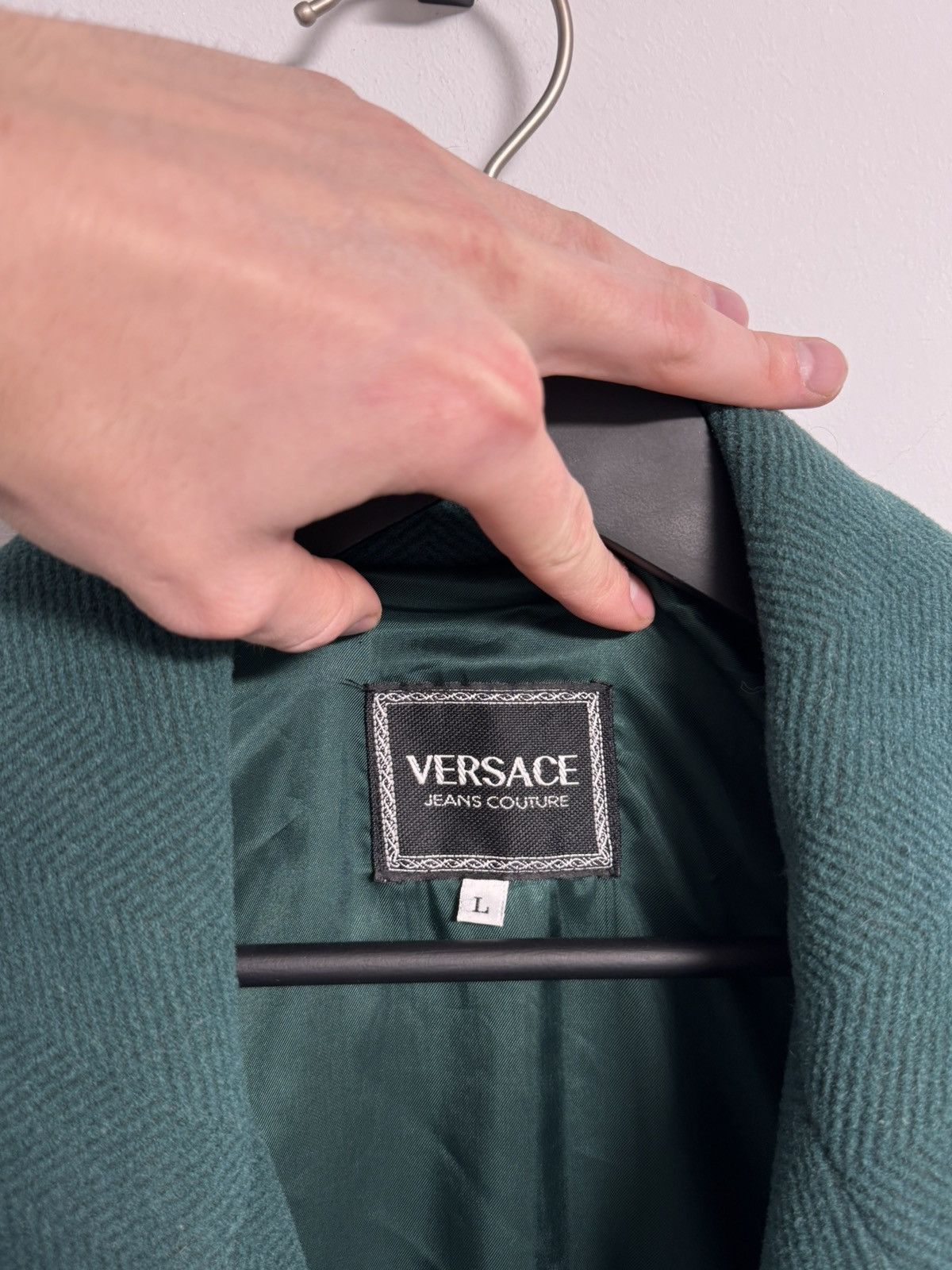 Versace Versace Coat Men’s Green Wool Luxury Coats Size US L / EU 52-54 / 3 - 18 Thumbnail
