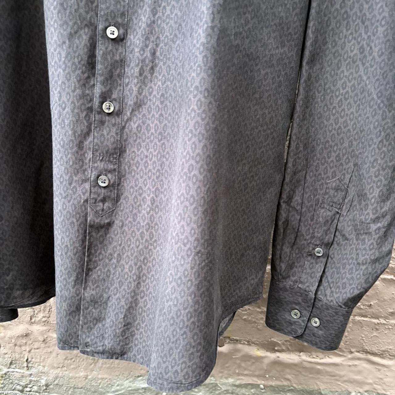 John Varvatos John Varvatos Grunge Cheetah Long Sleeve Silk Blend Shirt Size US XXL / EU 58 / 5 - 3 Thumbnail
