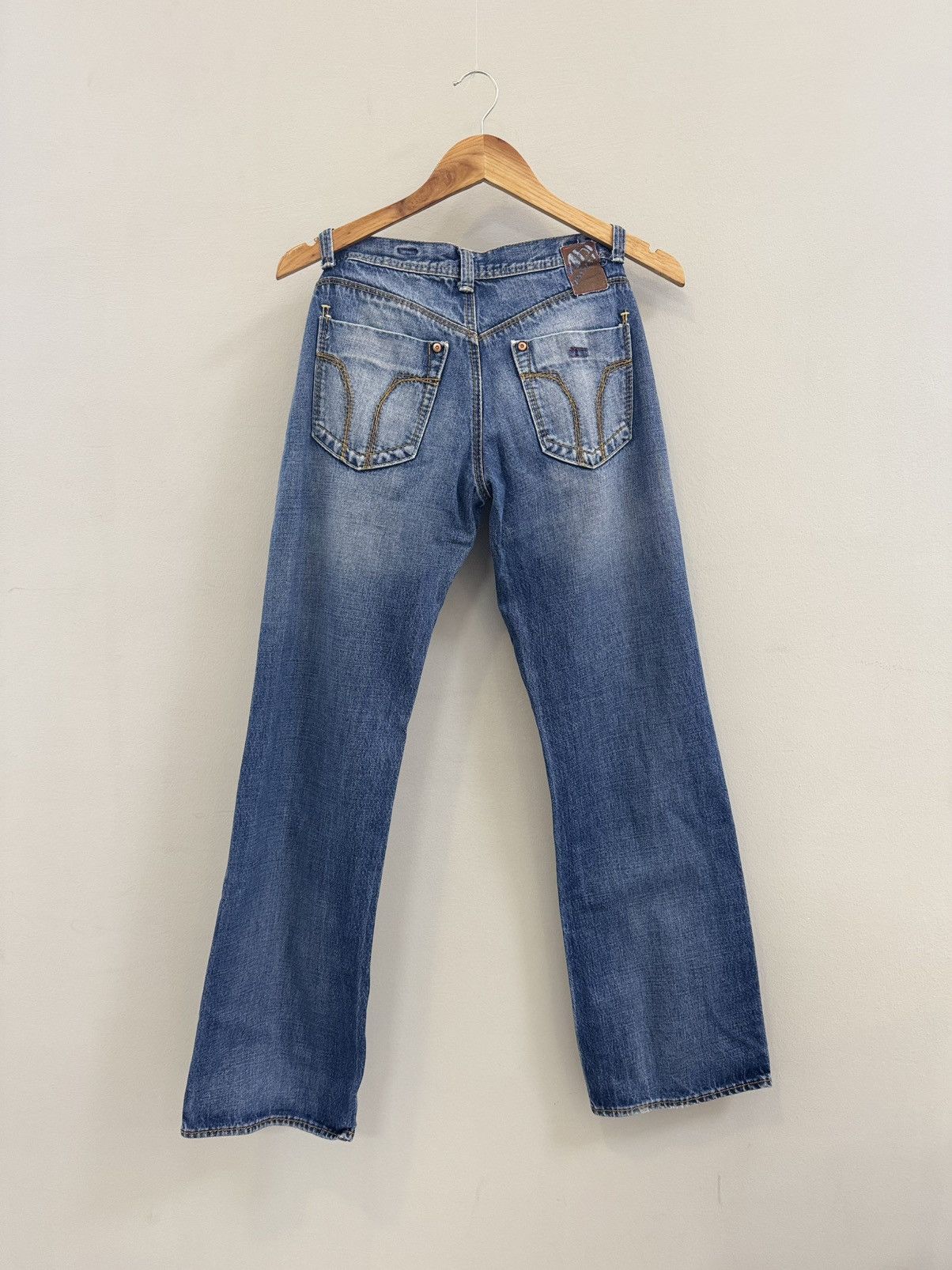 If Six Was Nine × Miss Sixty Miss Sixty Flared Low-Rise Y2K 00’s Distressed BootCut Jeans Size 28" / US 6 / IT 42 - 6 Thumbnail