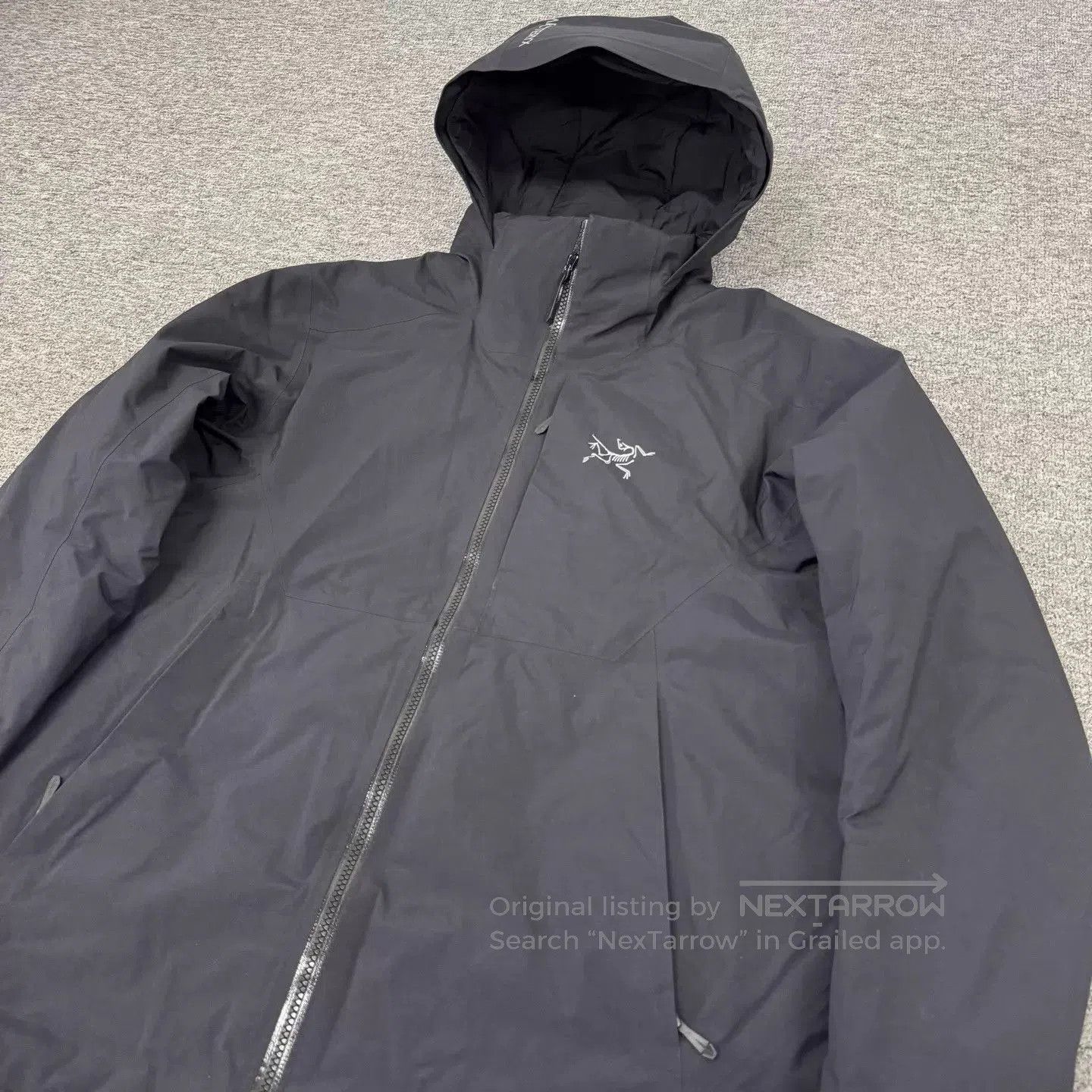 Arc'teryx Black Hooded Jacket with Zip Closure. Size US M / EU 48-50 / 2 - 4 Thumbnail