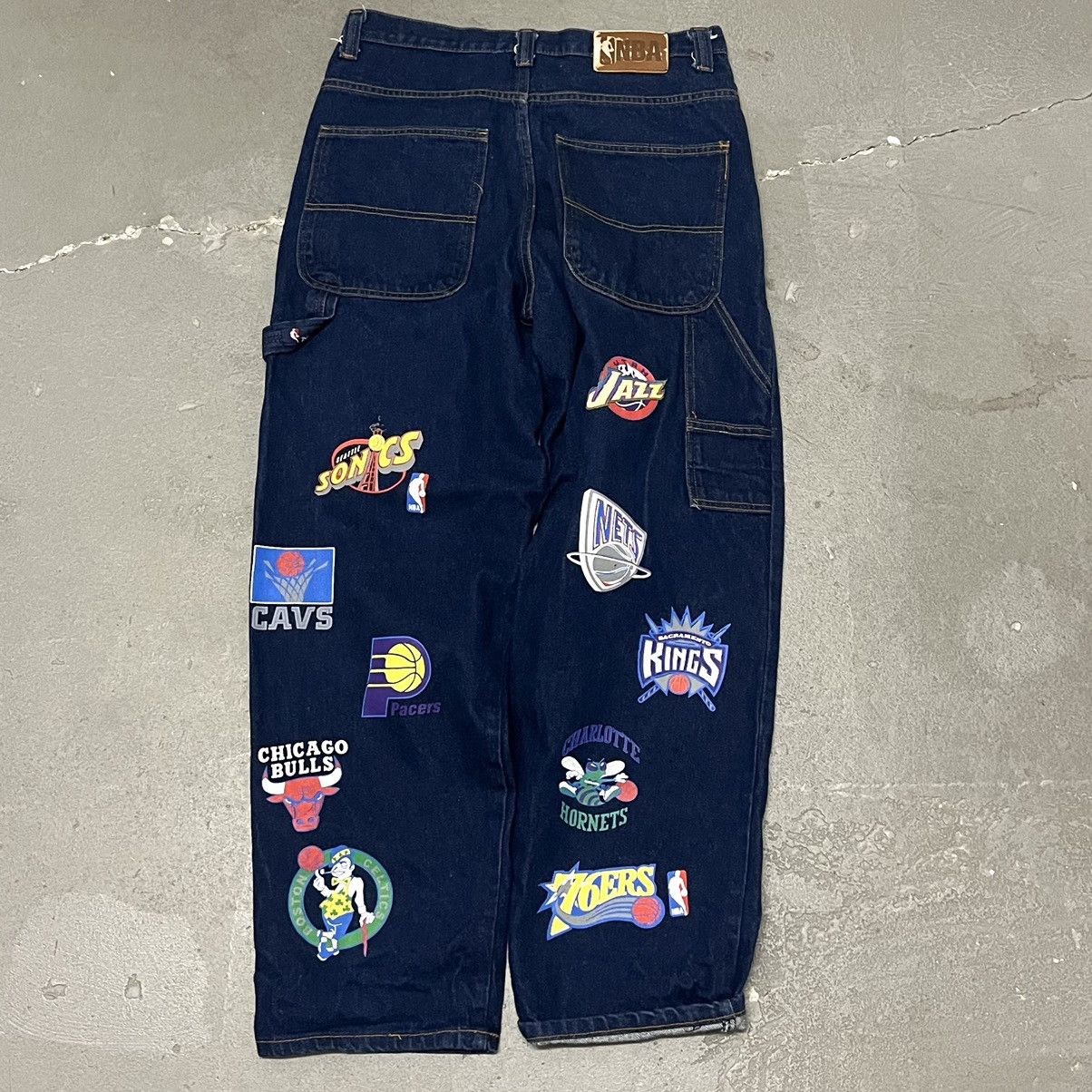 Vintage VTG 2000’s NBA Baggy Denim Jeans 32x30 Y2K Size US 32 / EU 48 - 11 Thumbnail