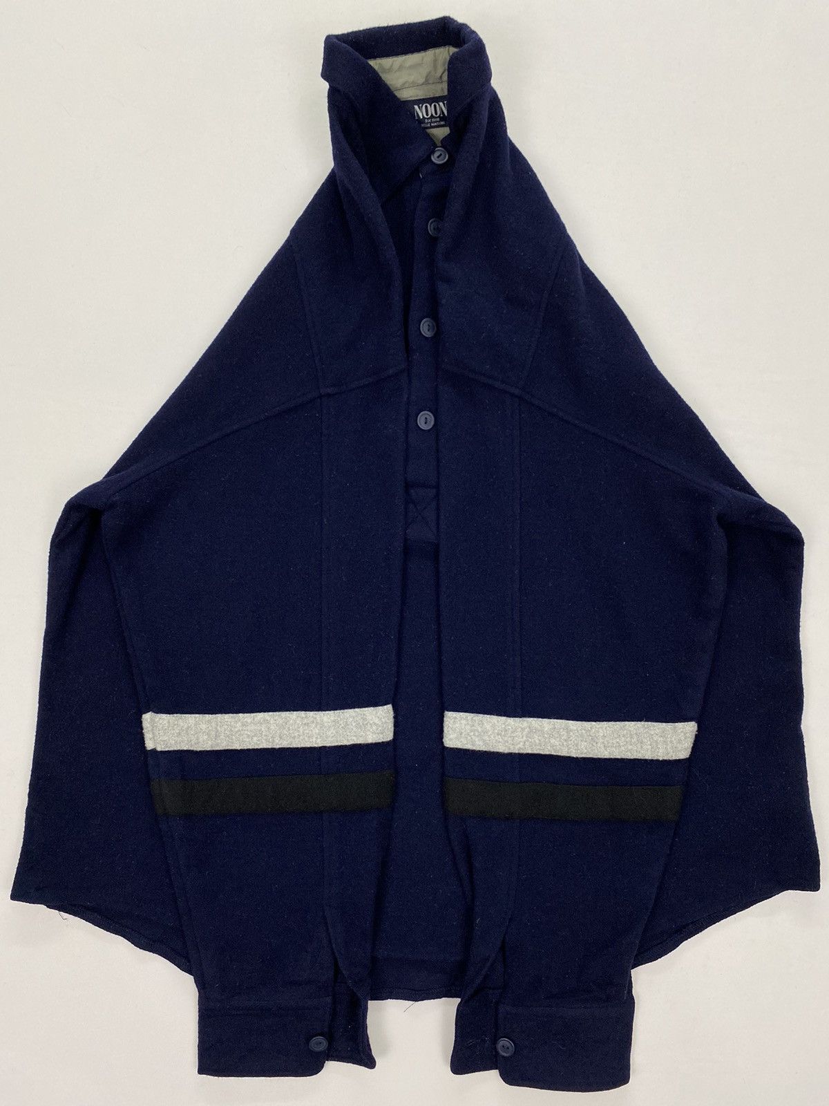Japanese Brand × Vintage Noon for Men Belle Maison Wool Half Button Shirt Size US M / EU 48-50 / 2 - 5 Thumbnail