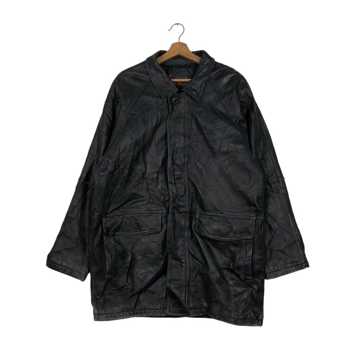 Japanese Brand 🔥VINTAGE LEATHER JACKET MULTI POCKET ROCHI ISSEY MIYAKE Size US L / EU 52-54 / 3 - 3 Thumbnail