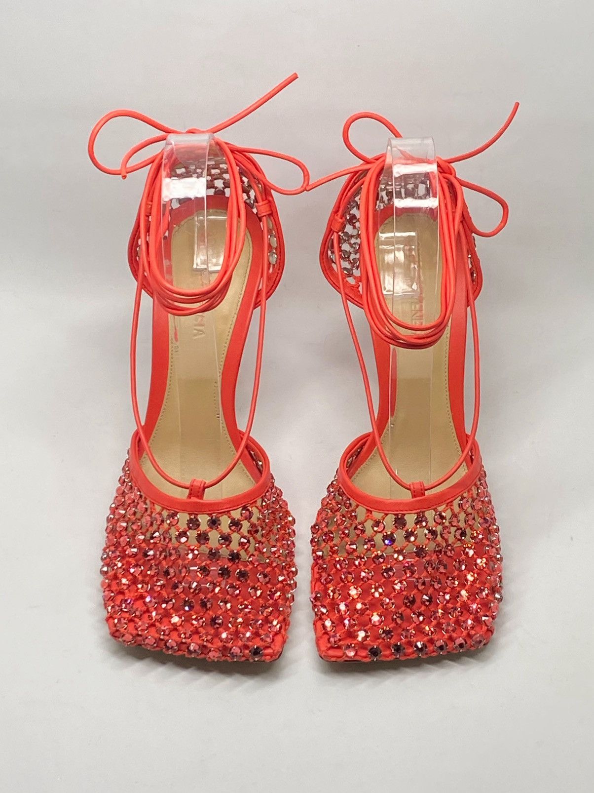 Bottega Veneta Bottega Veneta Stretch Embellished Ankle Tie Pumps size 39.5 Size US 9.5 / IT 39.5 - 3 Thumbnail