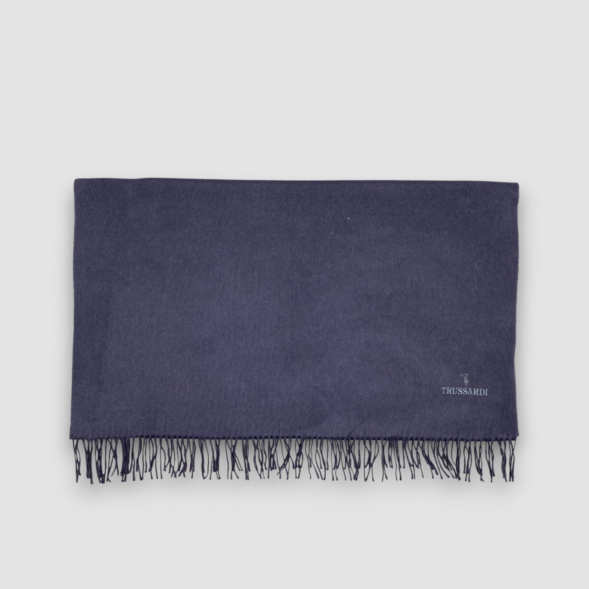 Trussardi Vintage Trussardi Scarf Muffler Wool Fringe Scarves Size ONE SIZE - 3 Thumbnail