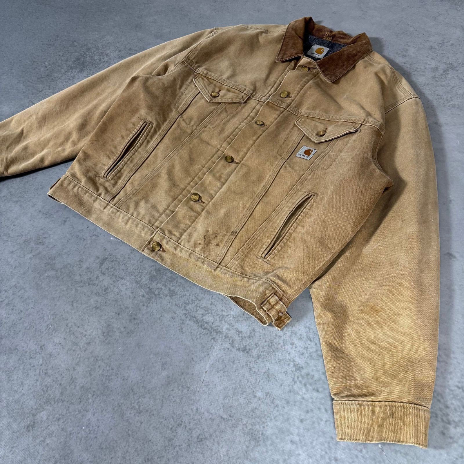 Carhartt 90's Carhartt JB0906 Lined Duck Jacket Tan Brown - Size: XL Size US XL / EU 56 / 4 - 2 Thumbnail