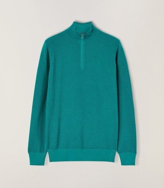 Loro Piana o1srvl11e0824 Mezzocollo Roadster Sweater in Sea Green Size US S / EU 44-46 / 1 - 1 Thumbnail