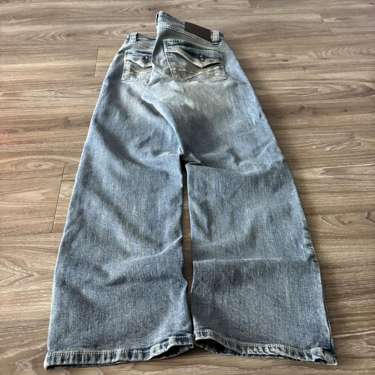 Japanese Brand Crazy Vintage Y2K/2000s Grunge Light Wash Skater Denim Jeans! 32x30 Size US 32 / EU 48 - 4 Thumbnail