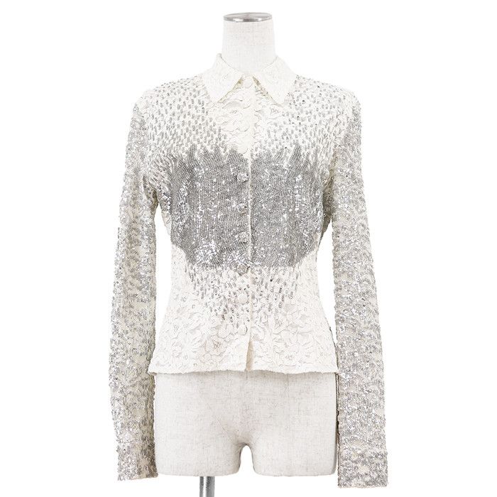 Louis Vuitton Louis Vuitton Louis Vuitton Lace Embroidered Sequin Shirt Textile Tops 2019AW DUTY FREE for USA Size ONE SIZE - 1 Thumbnail
