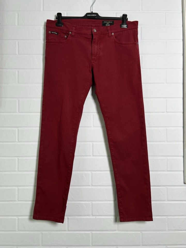 Dolce & Gabbana Women's Jeans Pants Burgundy Size 52