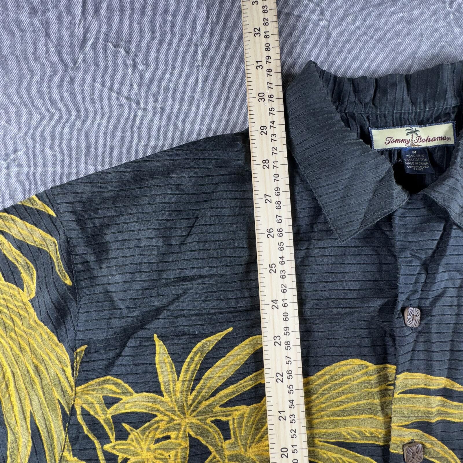 Tommy Bahama Tommy Bahama Shirt Men's M Black Silk Cotton Button Up Size US M / EU 48-50 / 2 - 4 Thumbnail