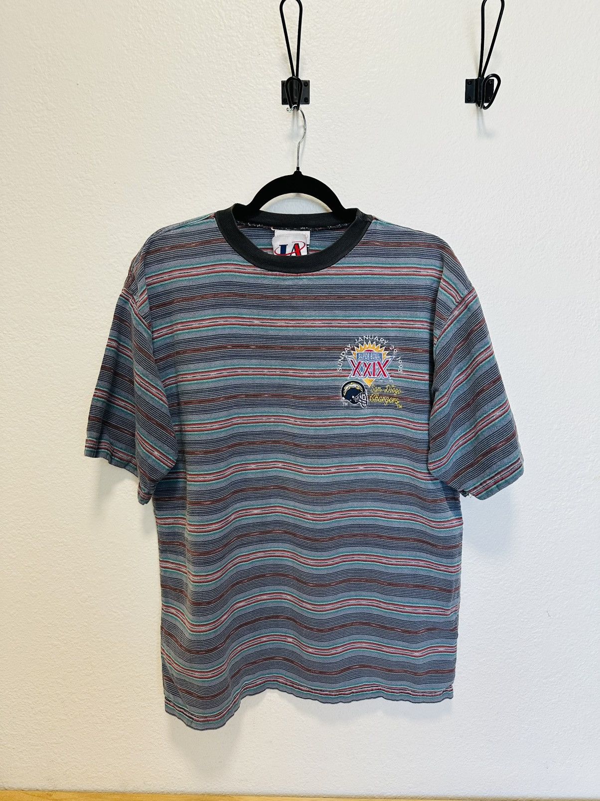 1995 Super Bowl XXIX San Diego Chargers Logo Athletic Shirt