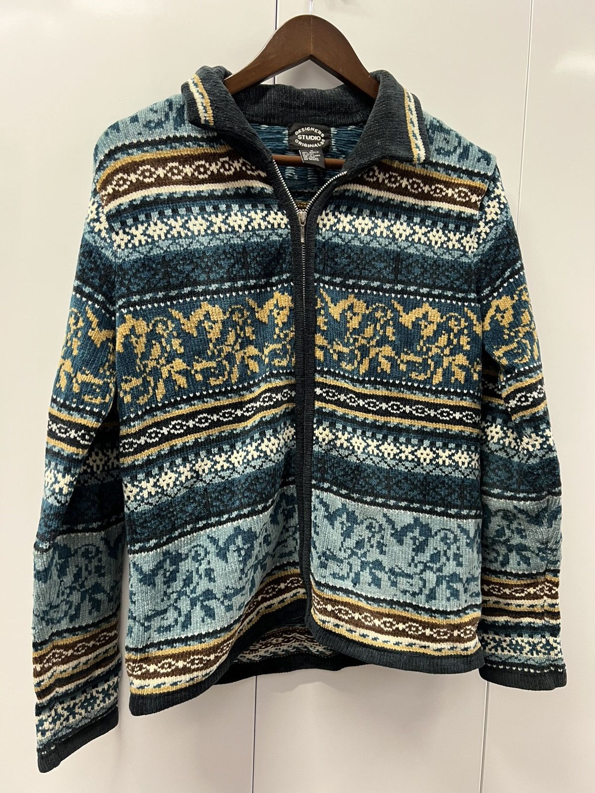Vintage 90's 2000's Vintage Designer Studios Multi Pattern Sweater Size US M / EU 48-50 / 2 - 1 Thumbnail