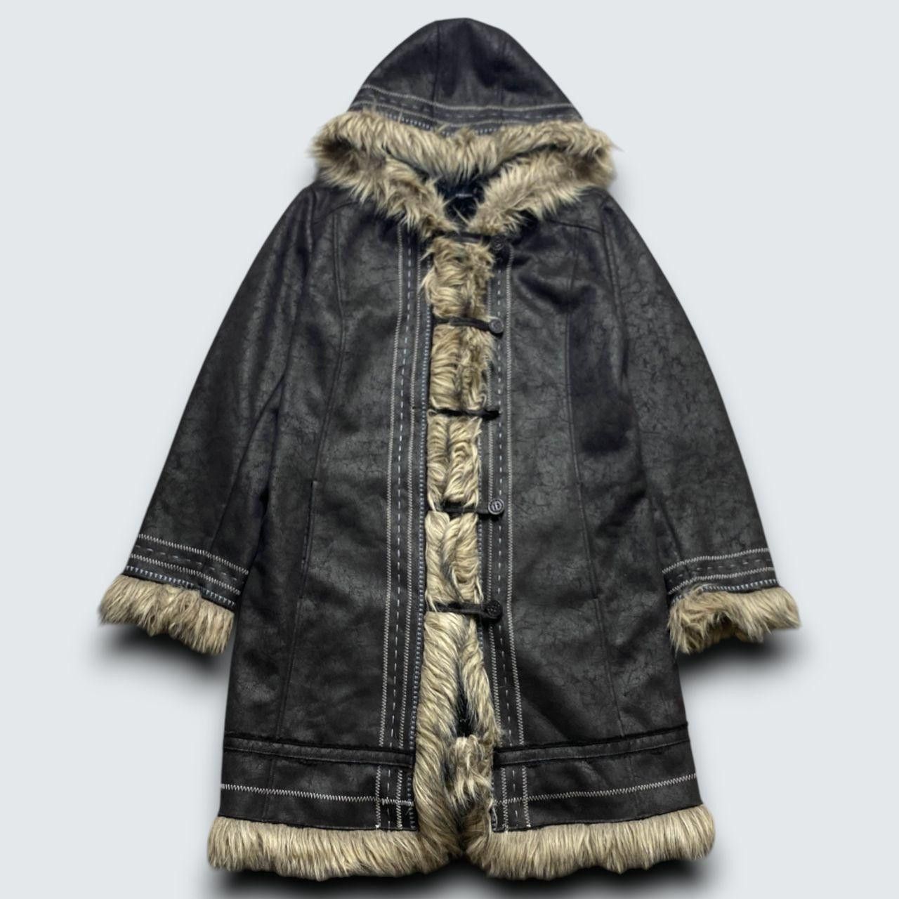 Japanese Brand Rare 80s Afghan Faux Fur Coat Brown M Size M / US 6-8 / IT 42-44 - 1 Thumbnail