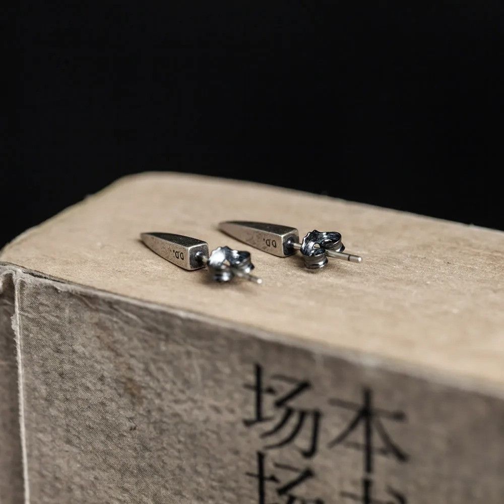 Jewelry Punk Style Stud Earrings 925 Sterling Silver Jewelry Gift Size ONE SIZE - 4 Thumbnail