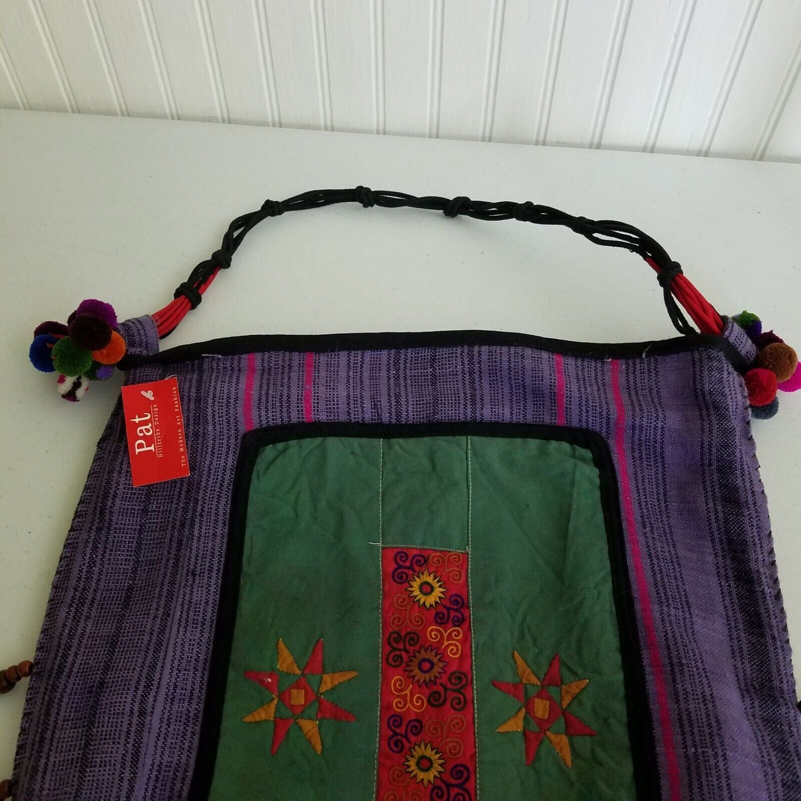 Vintage Pat Hilltribe Handmade Hippie Boho Bag Purse Handbag Tribal Size ONE SIZE - 7 Thumbnail