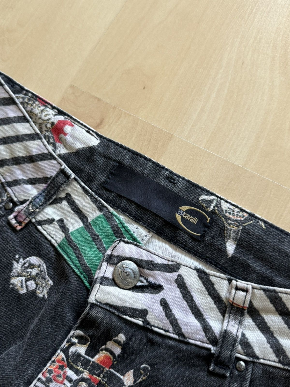 Just Cavalli Just Cavalli vintage Fullprint avant garde skinny jeans Size 26" / US 2 / IT 38 - 5 Thumbnail
