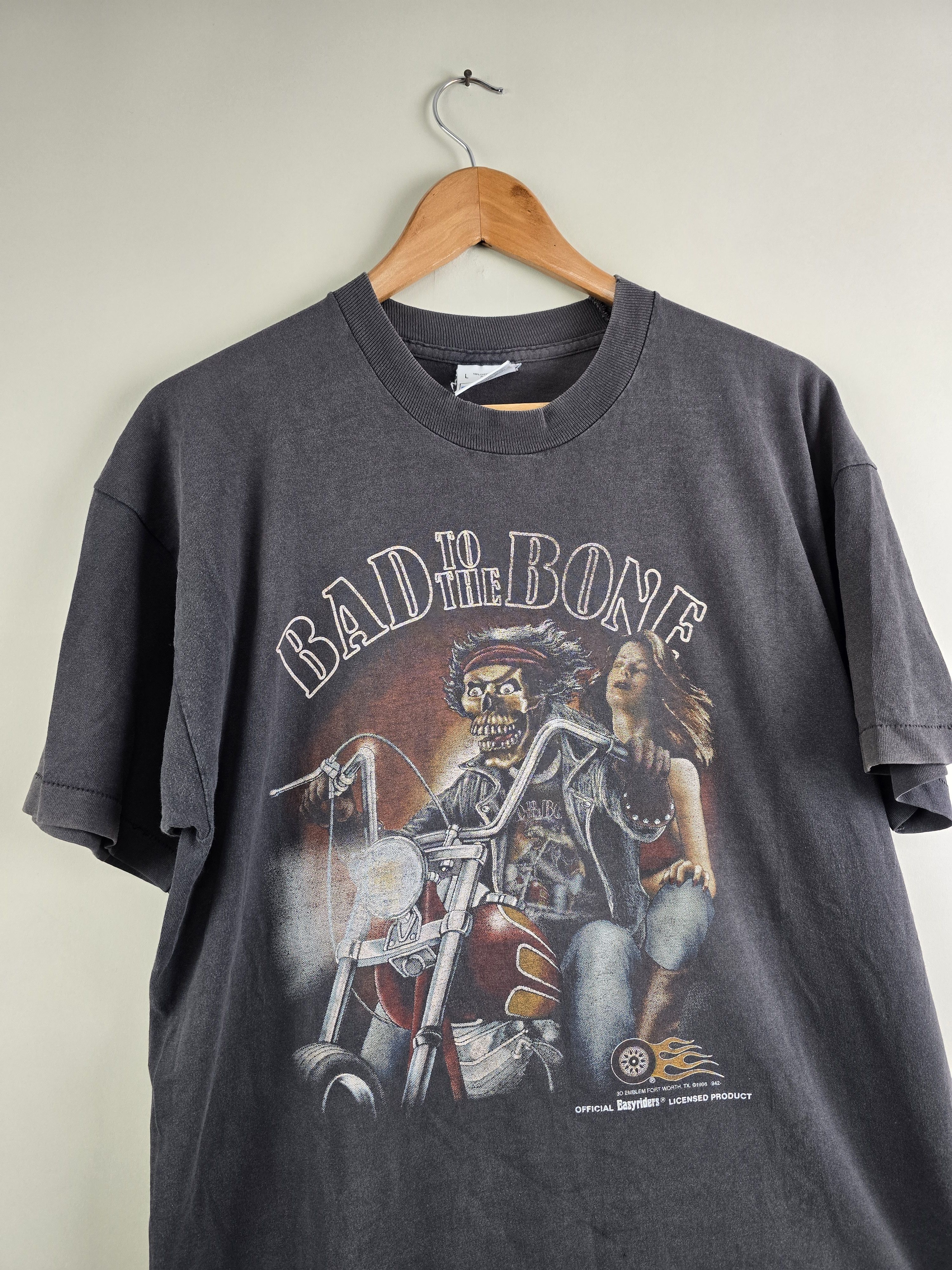 Harley Davidson × Vintage 1996 Bad to the bone 3D Emblem Easy riders L 22" 29" Size US L / EU 52-54 / 3 - 2 Thumbnail