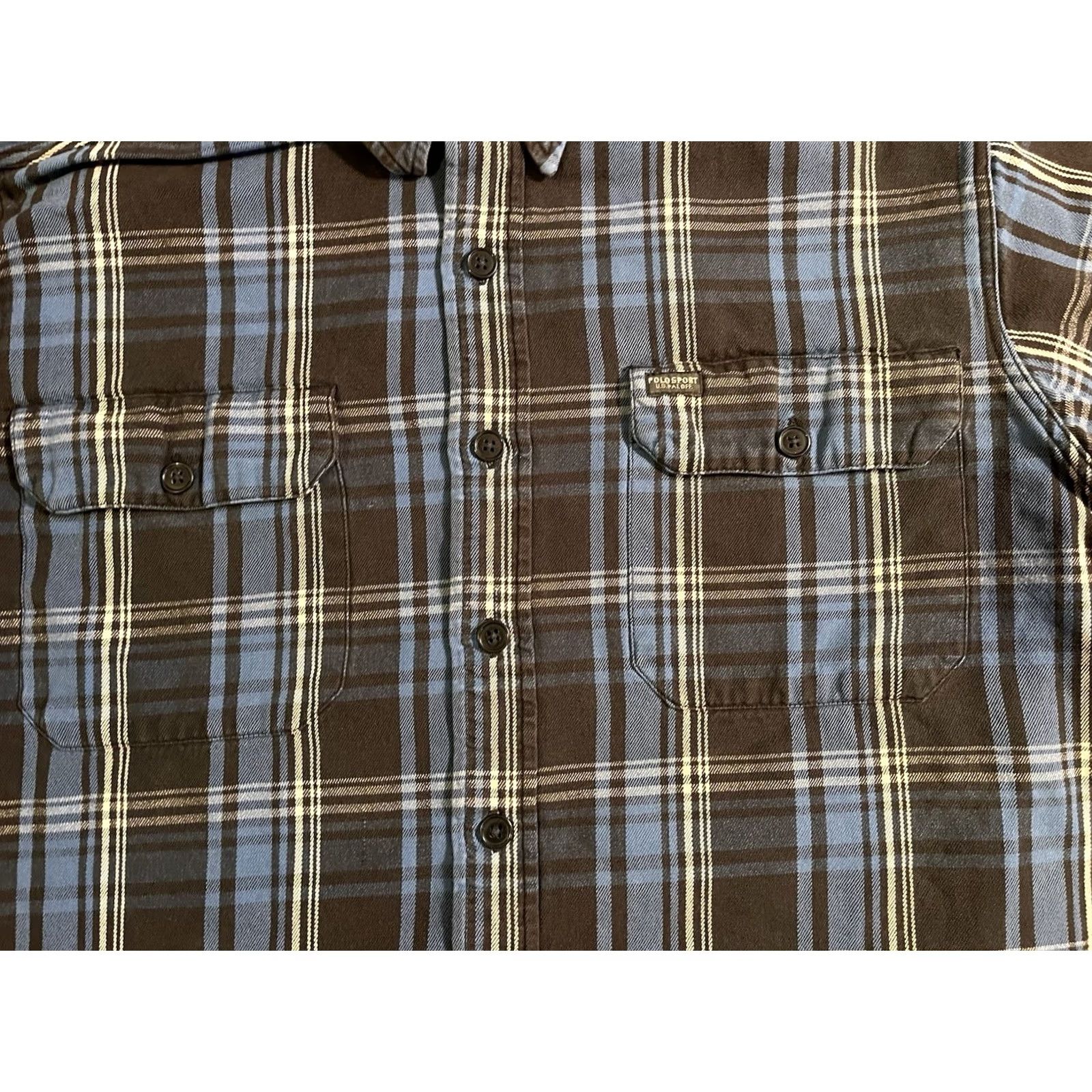 Vintage VINTAGE Polo Sport Sportsman Flannel Shirt Men’s M Blue Plaid Shirt Size US M / EU 48-50 / 2 - 3 Thumbnail