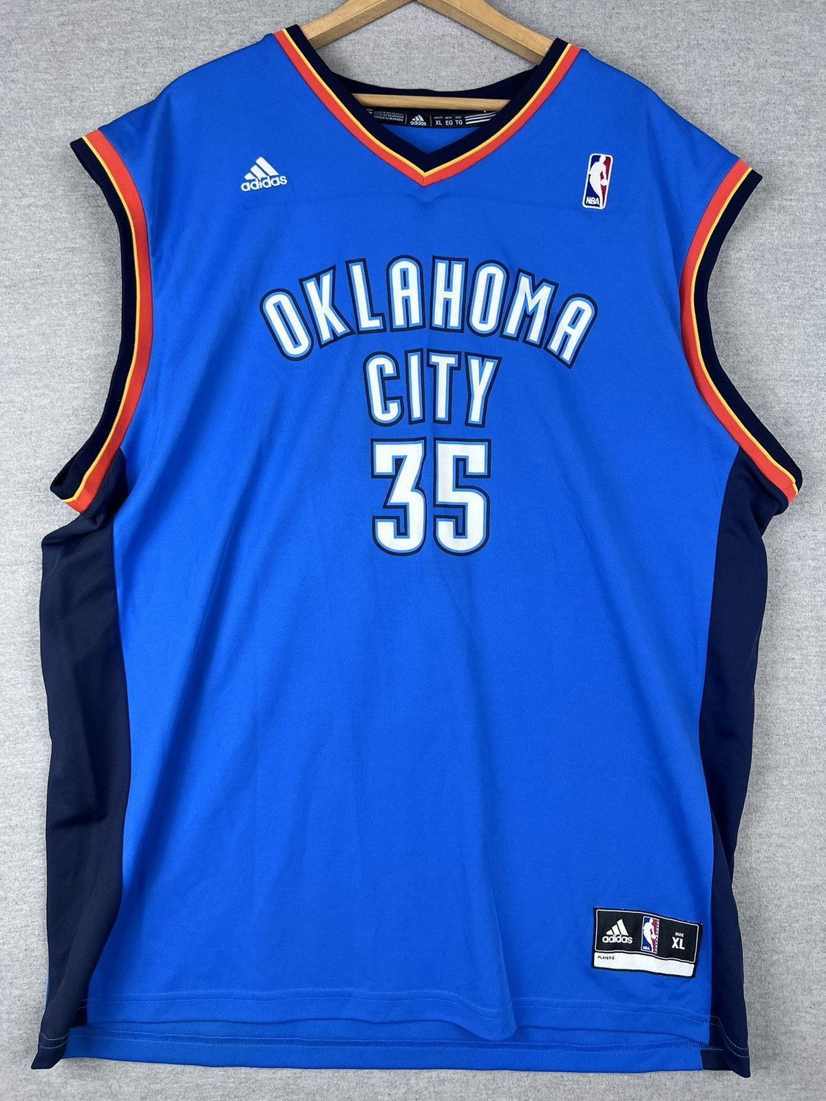 Adidas Vintage Adidas Oklahoma City Thunder Kevin Durant Jersey XL Size US XL / EU 56 / 4 - 2 Thumbnail