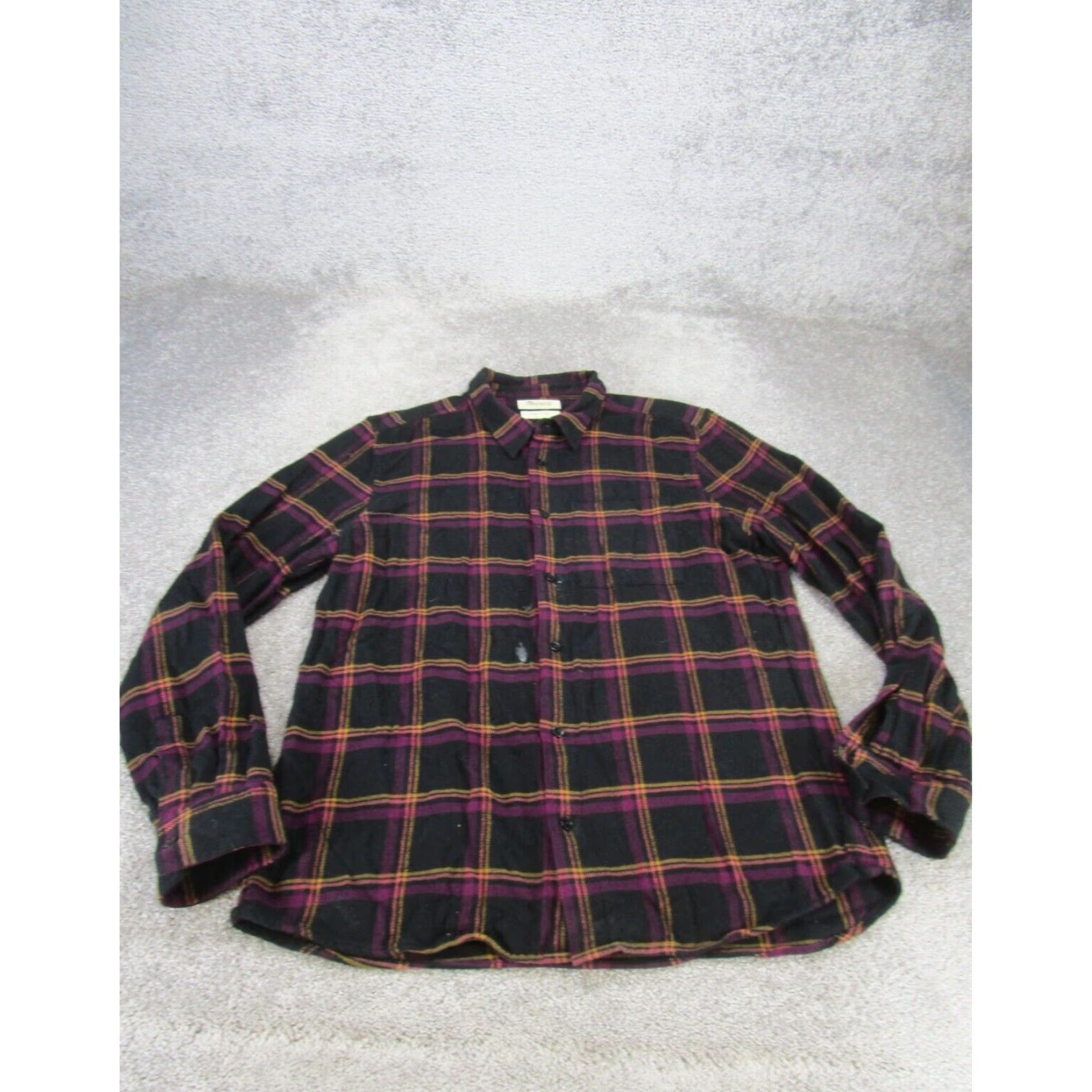 Madewell Madewell Flannel Shirt Mens Large Long Sleeve Black Plaid Button-Up Cotton Size US L / EU 52-54 / 3 - 1 Thumbnail