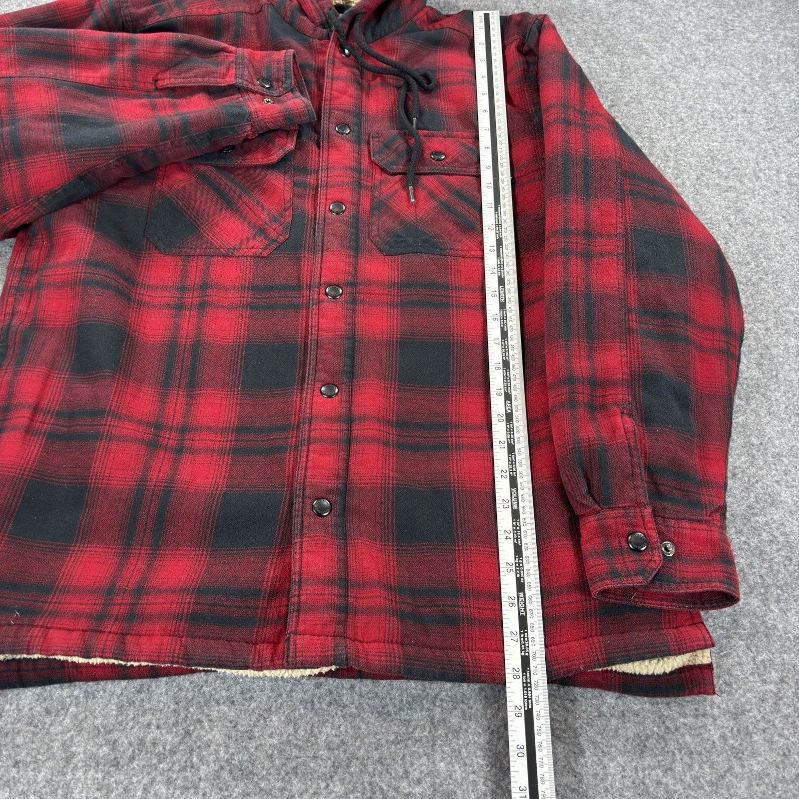 Wolverine Wolverine Sherpa Lined Hooded Flannel Jacket Red Plaid Sz. M Size US M / EU 48-50 / 2 - 9 Thumbnail