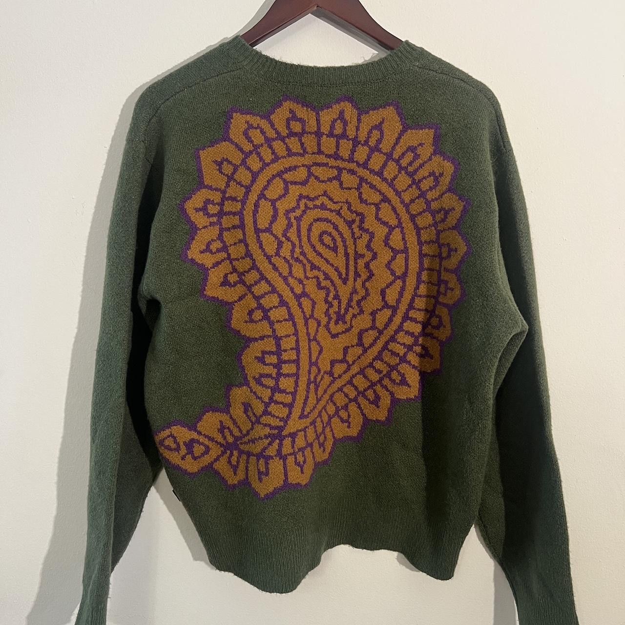 Stussy 💚 SS21 Stussy Paisley Green Sweater Size US L / EU 52-54 / 3 - 1 Thumbnail