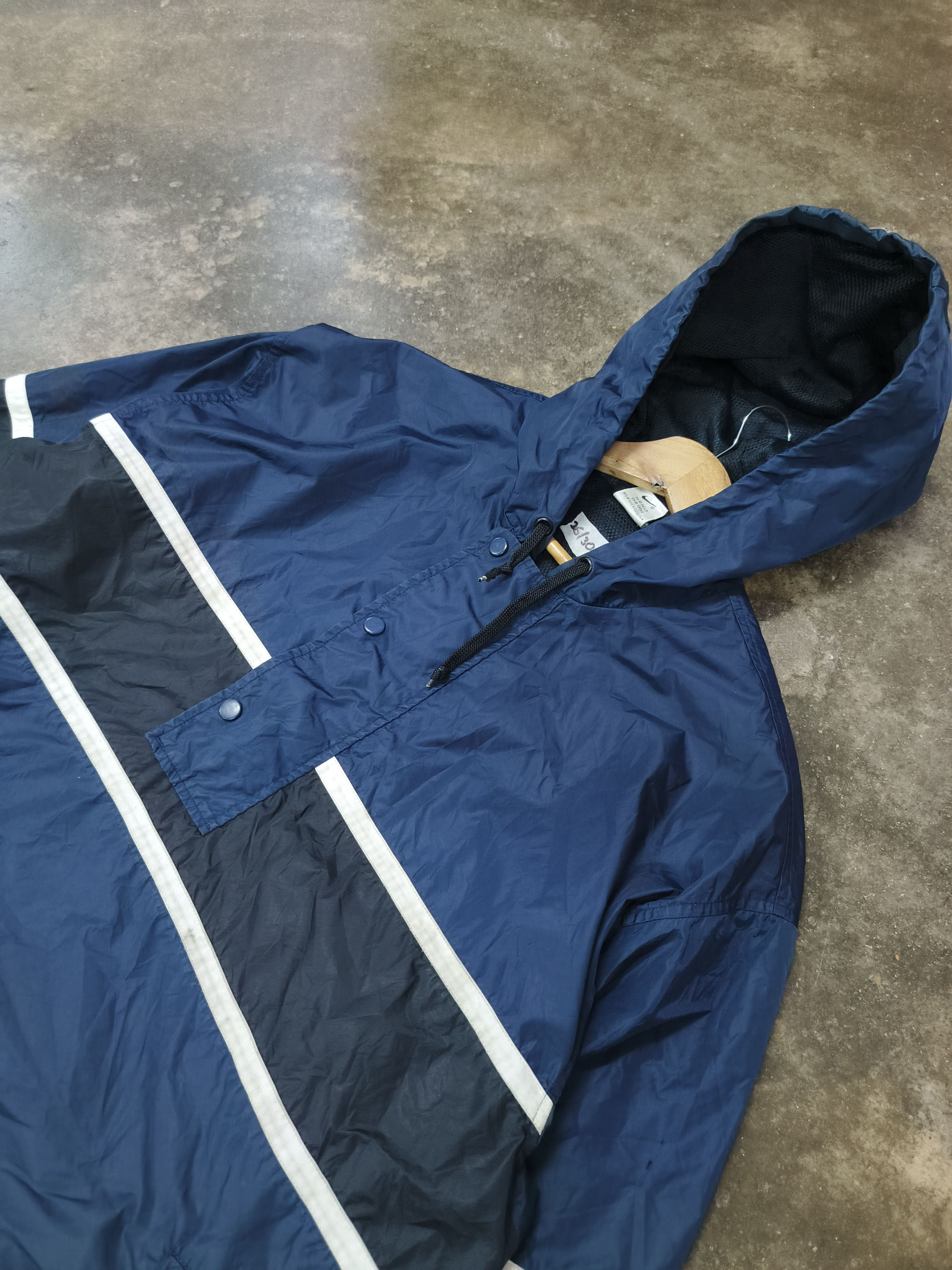 Nike VTG 90'S NIKE HALFZIPPER WINBREAKER JACKET HOODED Size US XL / EU 56 / 4 - 2 Thumbnail